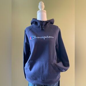 Champion Blue Funnel-neck Athleticwear Hoodie